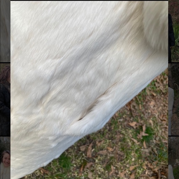 Beautiful rabbit fur coat with fox collar - Picture 13 of 16